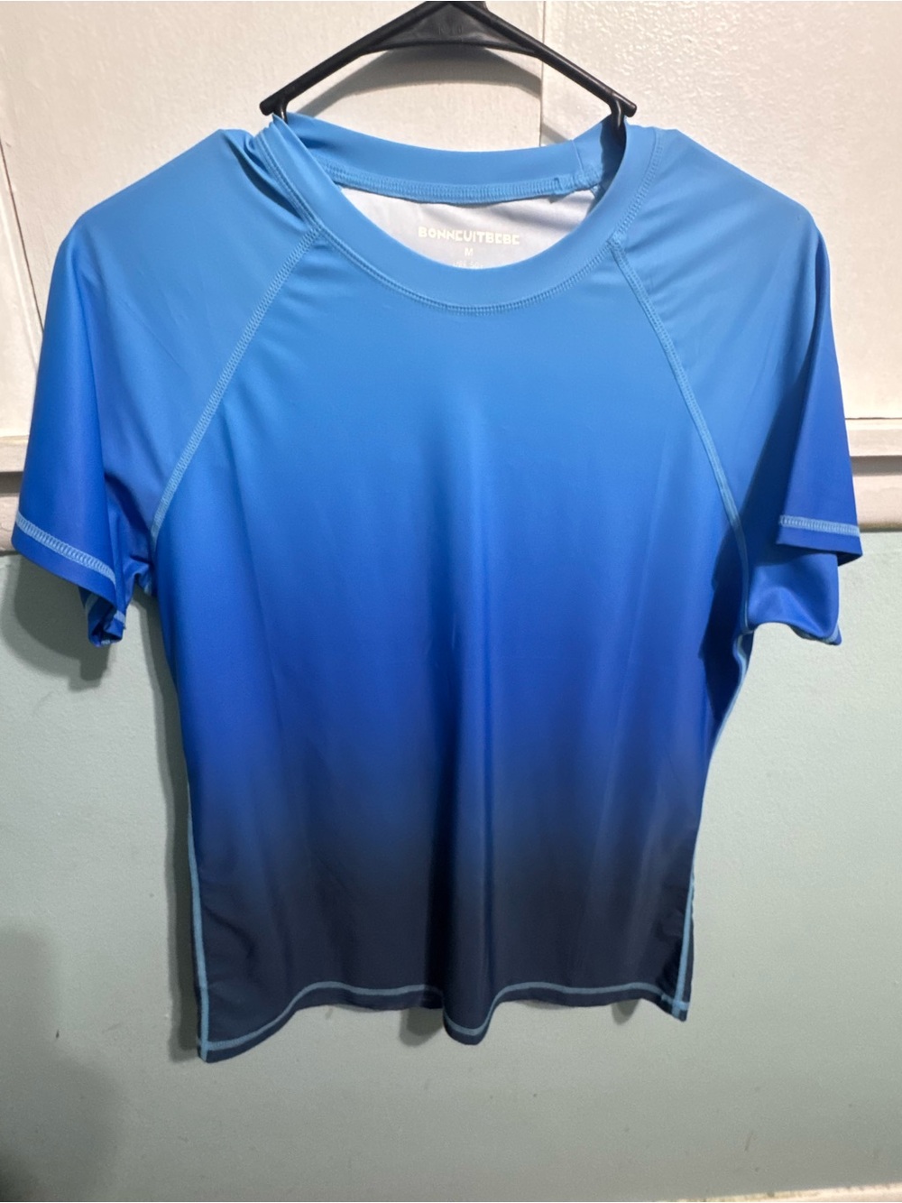 Women’s Blue Gradient Swim Rash Guard Size Medium